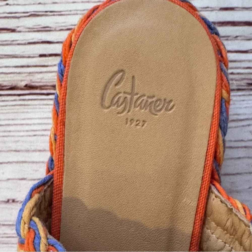 CASTANER Querima Espadrille Wedge Sandals in Naranja Multi Sz 40 Sz 10